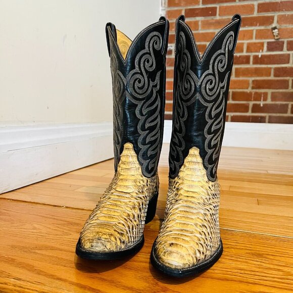 8 D RARE VIPER SNAKE POINTED TOE GOLD LABEL TL VTG CUSTOM COWBOY WESTERN BOOTS - Picture 16 of 16